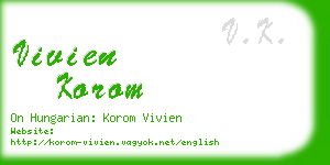 vivien korom business card